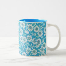 Caneca floral do vintage