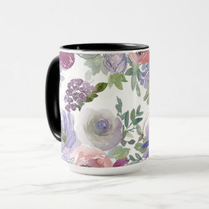 Caneca Floral em Watercolor