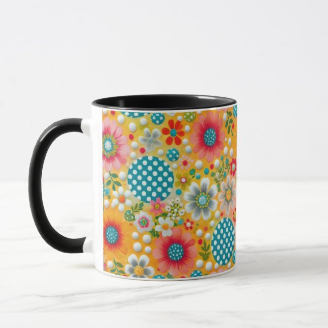 Caneca Floral Fantasy Elegante Coffee Mug (Esquerda)