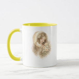 Caneca Floral Garota Flor de Luar