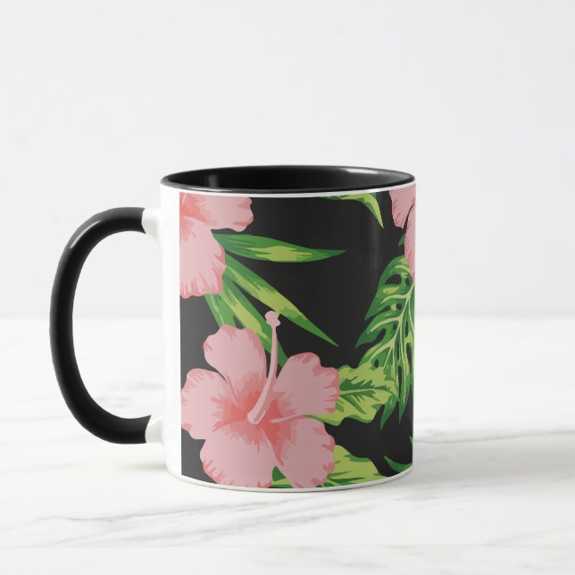 Caneca Floral havaiano escuro (Esquerda)