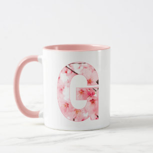 Caneca Floral Inicial G   Nome & Características P