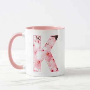 Caneca Floral Inicial K Nome & Características P