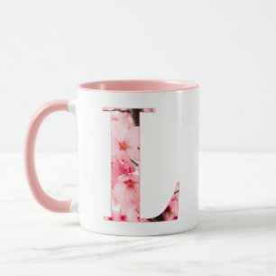 Caneca Floral Inicial L Nome & Características P