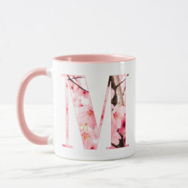 Caneca Floral Inicial M | Nome & Características P