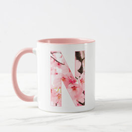 Caneca Floral Inicial N | Nome & Características P