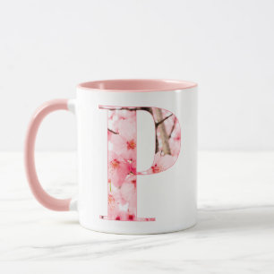 Caneca Floral Inicial P   Nome & Características P