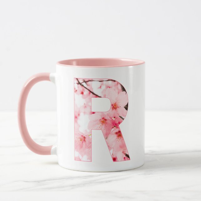 Caneca Floral Inicial R | Nome & Características P (Esquerda)
