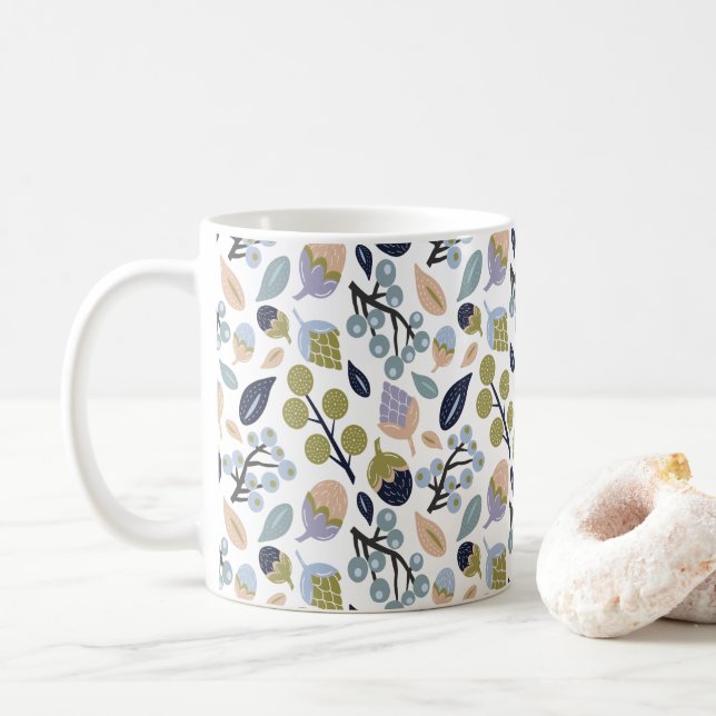 Caneca Floral Inspirada Na Natureza (Com Donut)