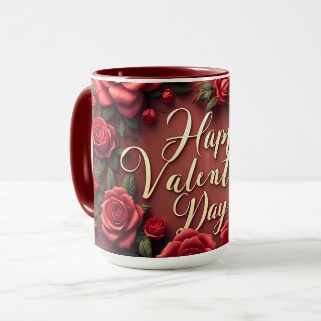 Caneca Floral Luxury Beautiful Love Modern Collection (Frente Esquerda)