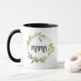 Caneca Floral Mama Typography Design