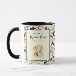 Caneca Floral Mama Typography Design