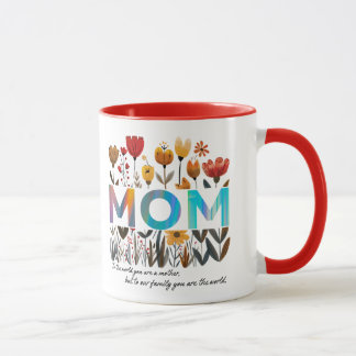 Caneca Floral MOM mug