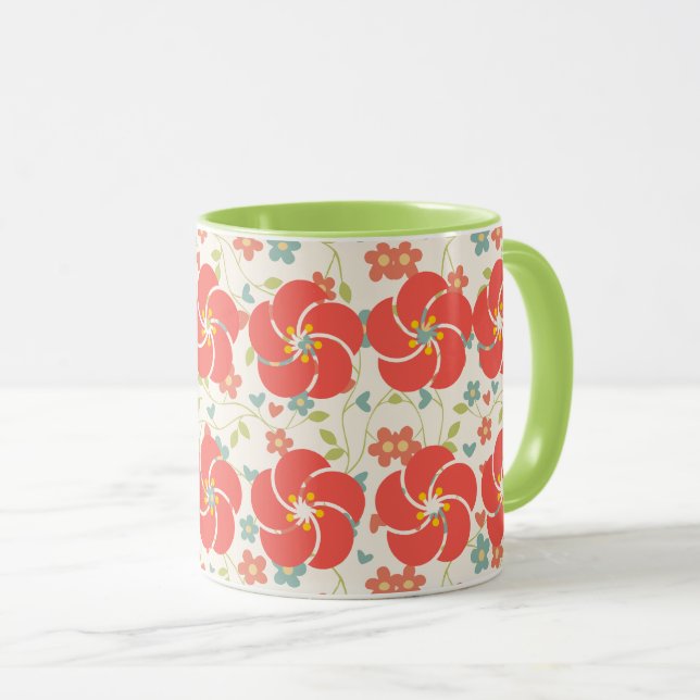 Caneca Floral Mug (Frente Esquerda)