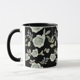 Caneca Floral Negra