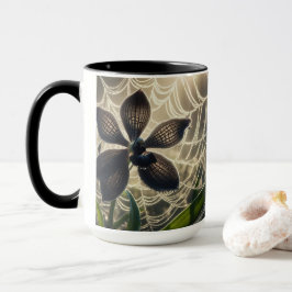 Caneca Floral Orquídea Negra