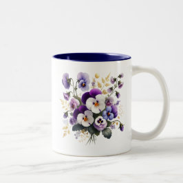 Caneca Floral Pansy, Presente de Xícara de Café de