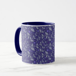 Caneca Floral Popular Elegante Moderno Roxo
