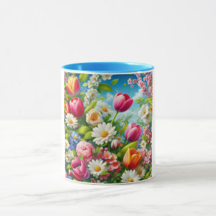 Caneca Floral/primavera trabalho de arte