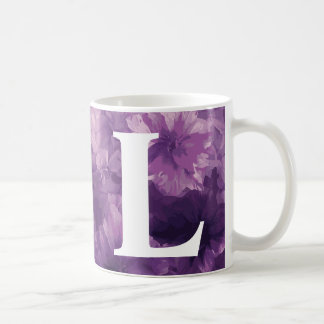 Caneca Floral Púrpura Monograma