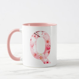 Caneca Floral Q Inicial | Nome & Características P