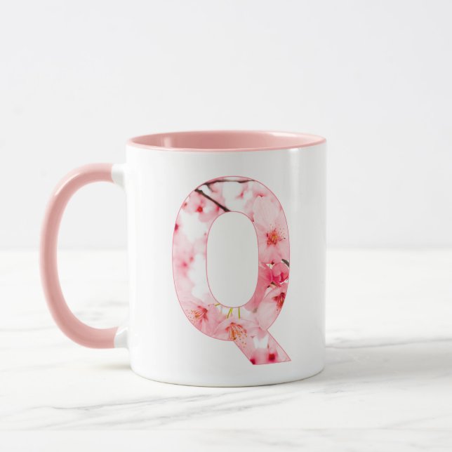 Caneca Floral Q Inicial | Nome & Características P (Esquerda)
