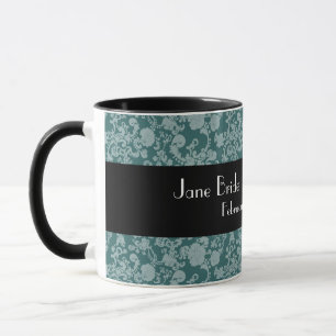 Caneca Floral Rococo Wedding, mug de souvenir