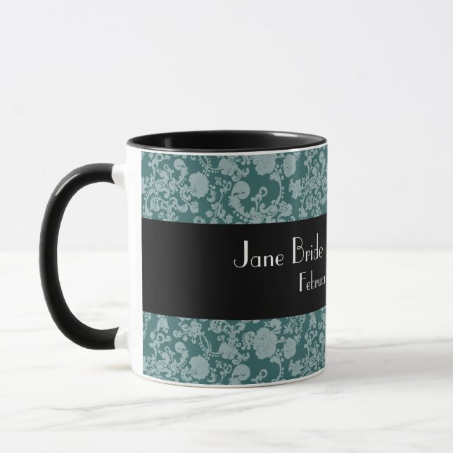 Caneca Floral Rococo Wedding, mug de souvenir (Esquerda)