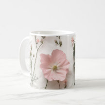 Caneca Floral Rosa Choque | Caneca de Café Botânic