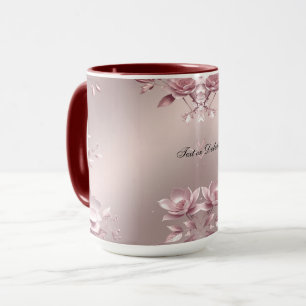 Caneca Floral Rosa Delicada