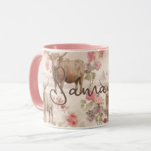 Caneca Floral Rosa-Rosa-Rosa-Rama-das-Vacas-Altas-Ocident