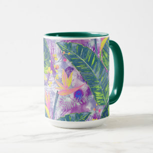 Caneca Floral tropical, botânico