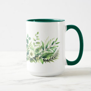 Caneca Floral Verde Botânico