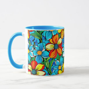Caneca Floral Vibrante 