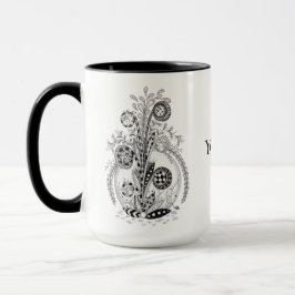 Caneca Florale Pflanze im Tangle Design -