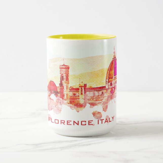 Caneca *~* Florence Itália Firenze Italia Artsy AP12 Mug (Centro)