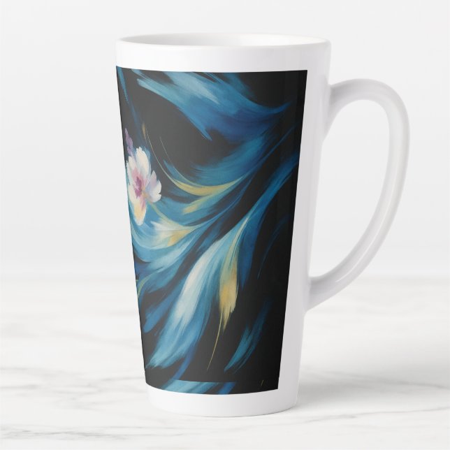 Caneca Flores Abstratas Colorido design  (Direita)