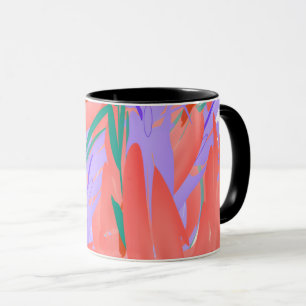 Caneca Flores Abstratas: Um Estouro de Cor