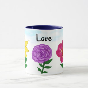 Caneca Flores Adoram Mugs
