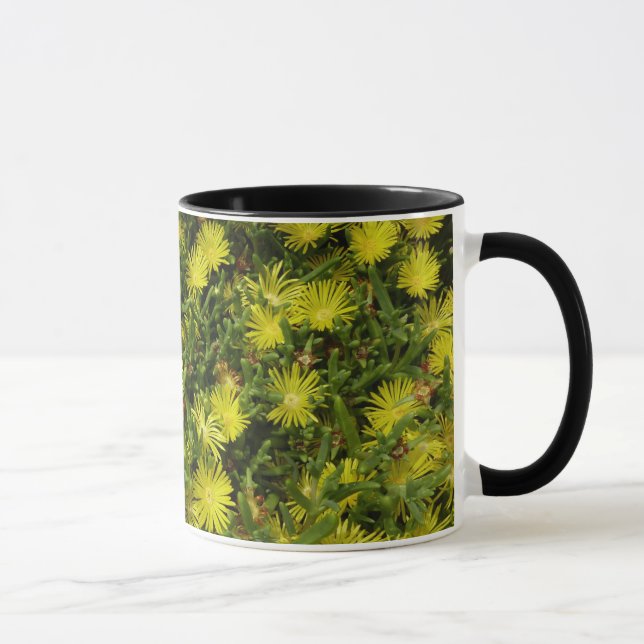 Caneca Flores Amarelas Da Planta De Gelo ouro (Direita)