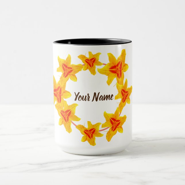 Caneca Flores amarelas personalizadas (Centro)