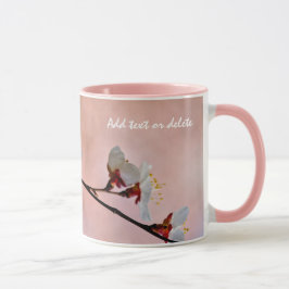 Caneca Flores Apricot Japonesas Atrativas