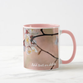 Caneca Flores Apricot Japonesas Deliciosas