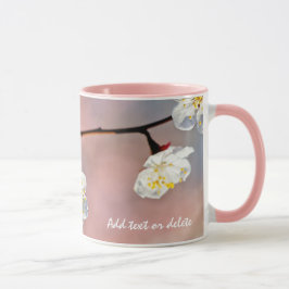 Caneca Flores Apricot Japonesas Fascinantes
