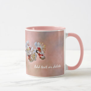 Caneca Flores Apricot Japonesas Respiratórias