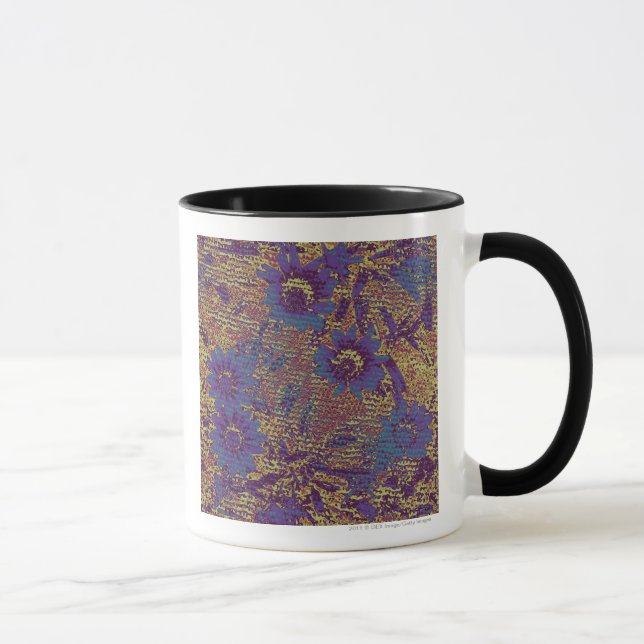Caneca Flores azuis contra o teste padrão da camuflagem (Direita)