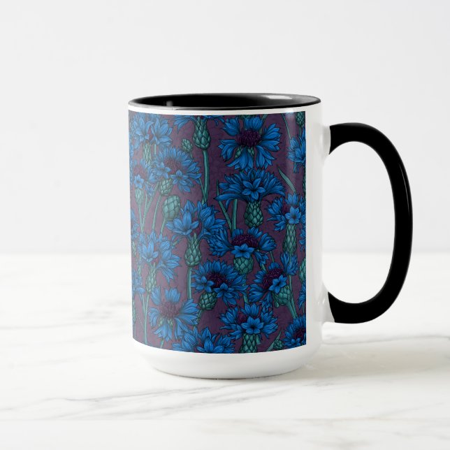Caneca Flores azuis, flores silvestres (Direita)