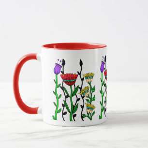 Caneca Flores brancas