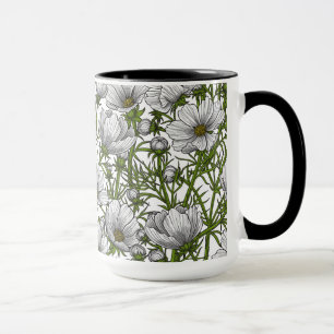 Caneca Flores brancas do cosmos