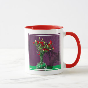 Caneca Flores   Buquê de transporte vermelho